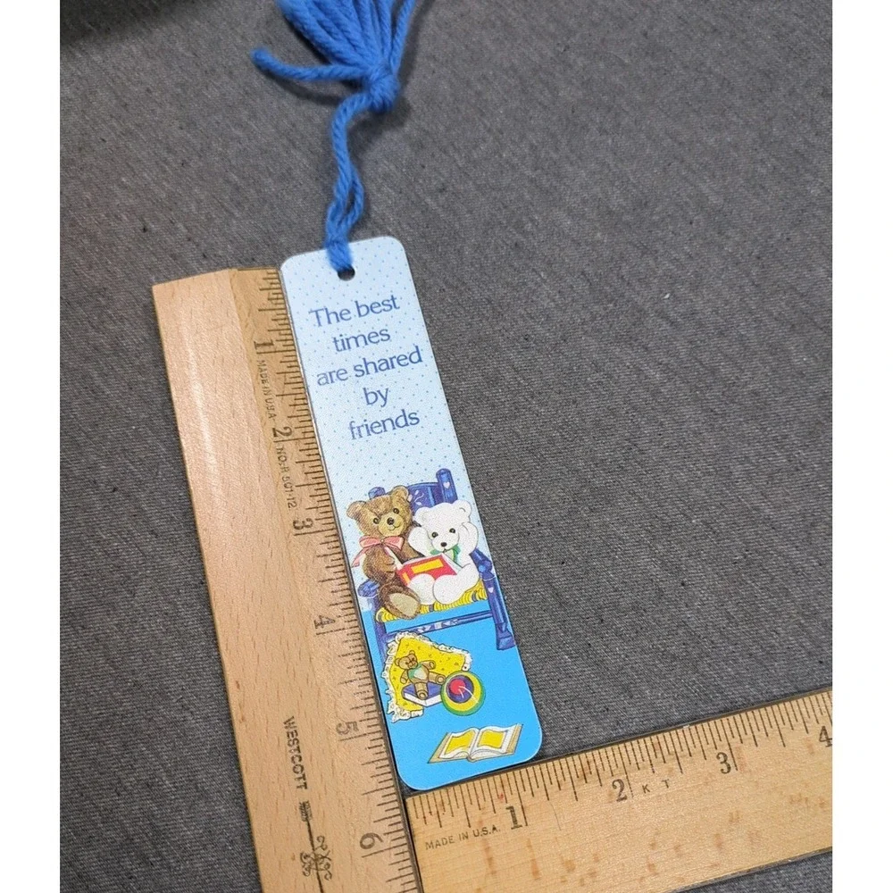 Vtg 1985 ANTIOCH Bearly Yours BOOKMARK 1985 The Best Times are Shared by Friends